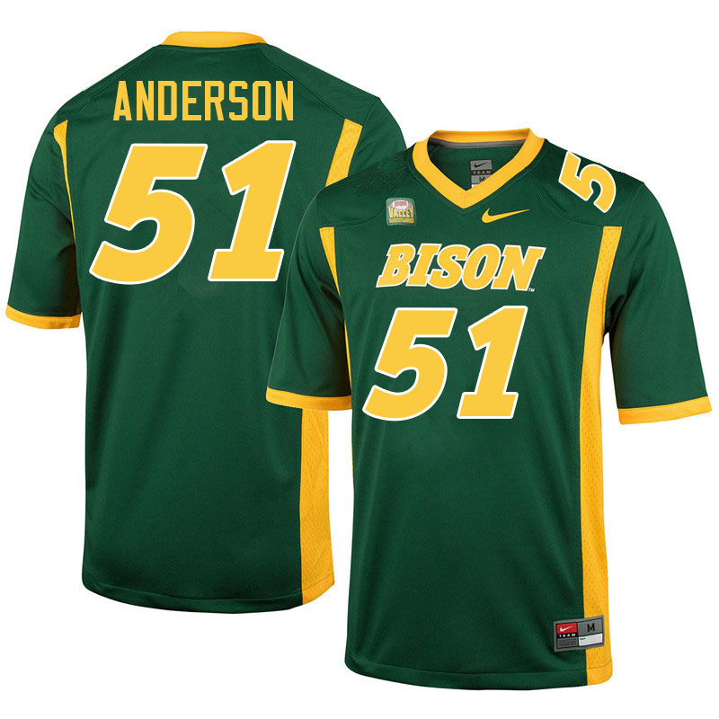 North Dakota State Bison #51 Sam Anderson College Football Jerseys Stitched-Green
